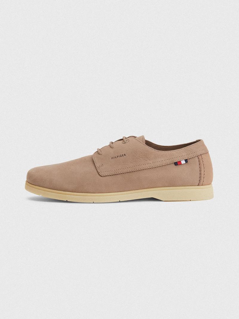 Férfi Tommy Hilfiger Velúr derby Sneaker Barna | HU 1417DFM